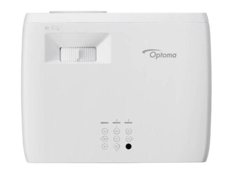 Optoma ZW351e &mdash; вид сверху, регулятор зума и кнопки управления
