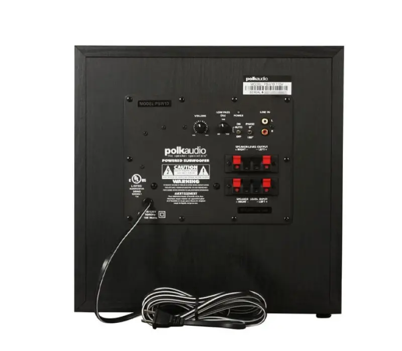 POLK AUDIO Сабвуфер PSW10 ЧЕРНЫЙ, Kinodrive.kz &mdash; фото 3