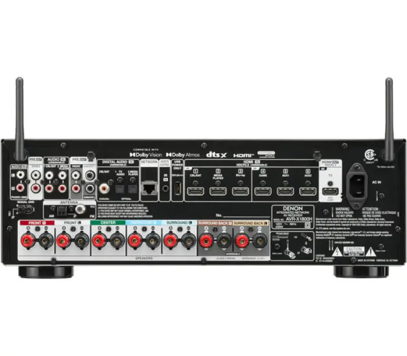 DENON Медиаплеер (AV ресивер) AVR-X1800H ЧЕРНЫЙ, Kinodrive.kz &mdash; фото 2