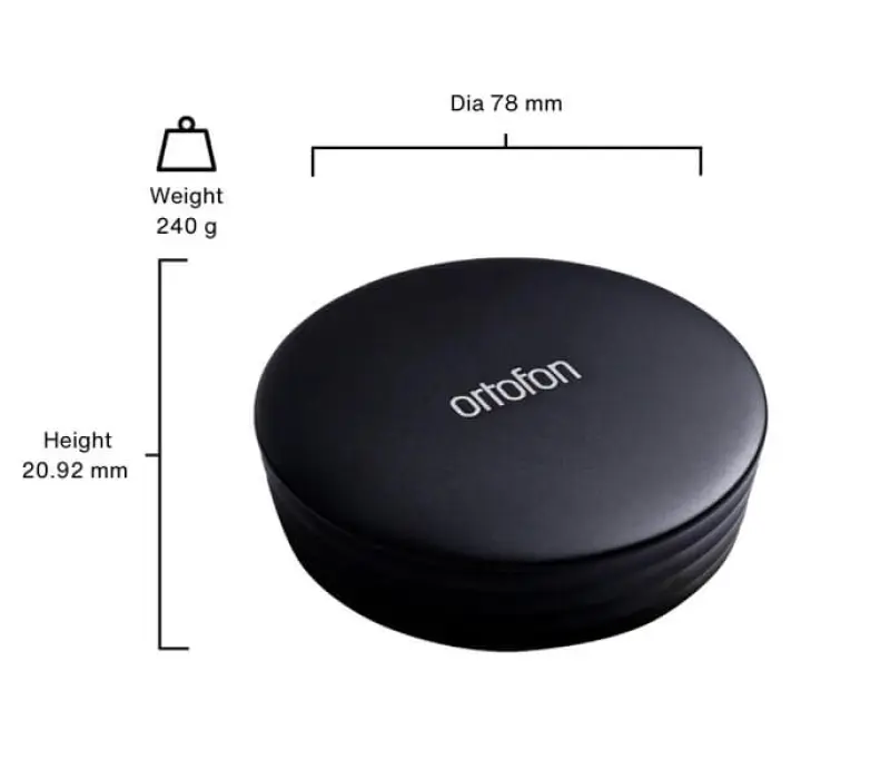 ORTOFON Зажим для пластинки Record stabilizer 240 гр ЧЕРНЫЙ EAN:5705796460667, Kinodrive.kz &mdash; фото 3