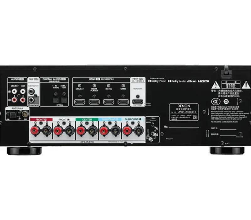DENON AV-ресивер AVR-X580BT ЧЕРНЫЙ, Kinodrive.kz &mdash; фото 4