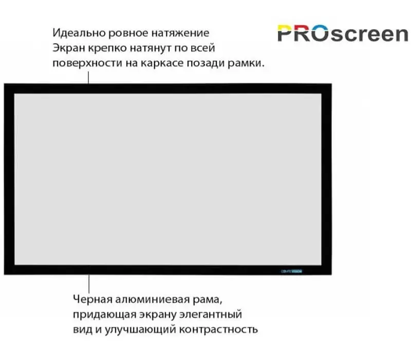 PROscreen Экран для проектора FCF9120 Villa White 4K (2657х1494), Kinodrive.kz &mdash; фото 2