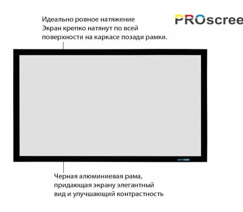 PROscreen Экран для проектора FCF9150 Villa White 4K (3321х1868), Kinodrive.kz — фото 2
