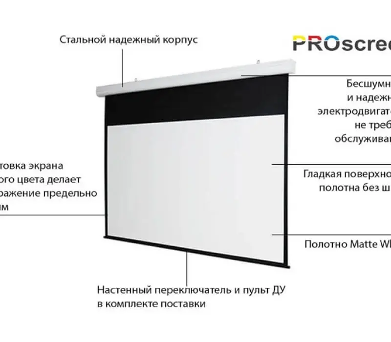 PROscreen Экран моторизованный MLE3100 (197*147), Kinodrive.kz &mdash; фото 2