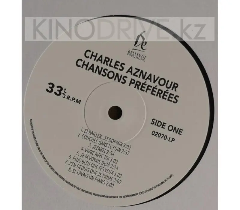 Виниловая пластинка CHARLES AZNAVOUR - Chansons Preferees, Kinodrive.kz — фото 4