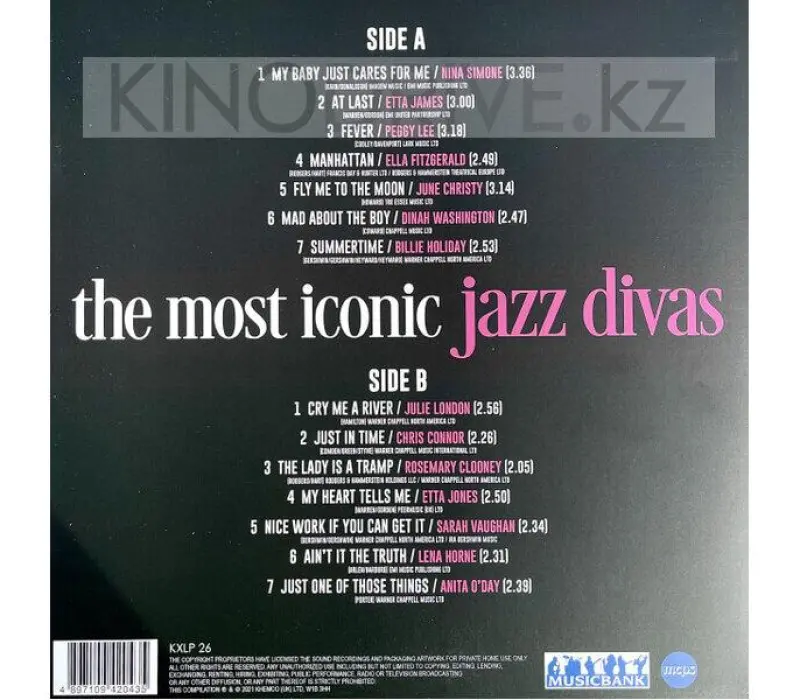 Виниловая пластинка VARIOUS ARTISTS - The Most Iconic Jazz Divas, Kinodrive.kz — фото 2