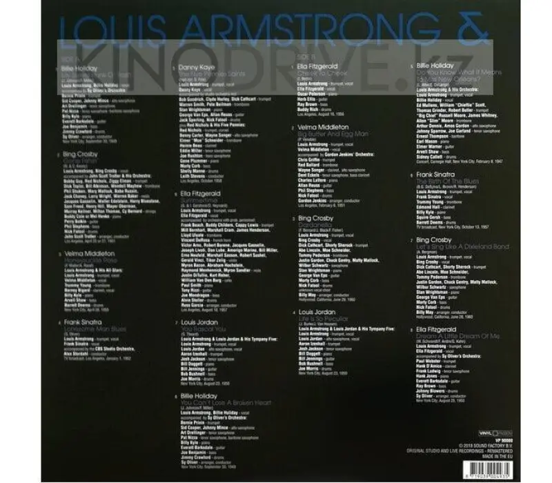 Виниловая пластинка ARMSTRONG, LOUIS - VOCAL DUETS Hq Label: Vinyl Passion, Kinodrive.kz — фото 2