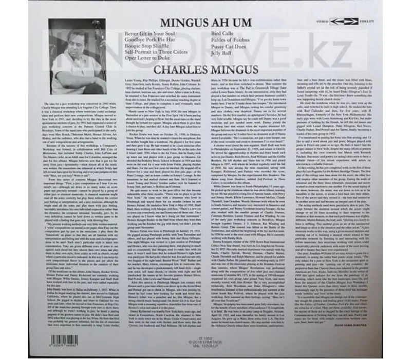 Виниловая пластинка MINGUS CHARLES – Mingus Ah Um, Kinodrive.kz — фото 4