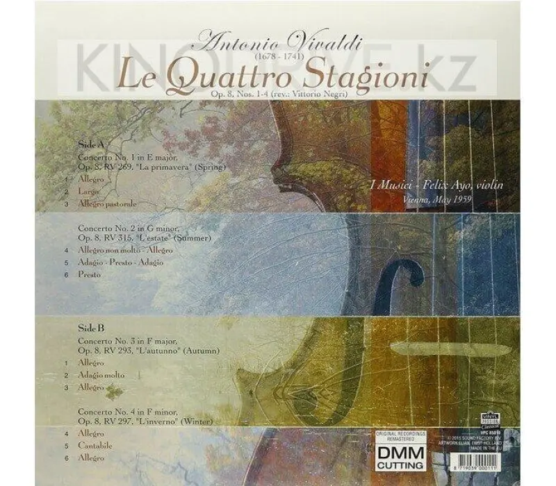 Виниловая пластинка Antonio Vivaldi, I Musici, Felix Ayo – Le Quattro Stagioni The Four Seasons, Kinodrive.kz — фото 2