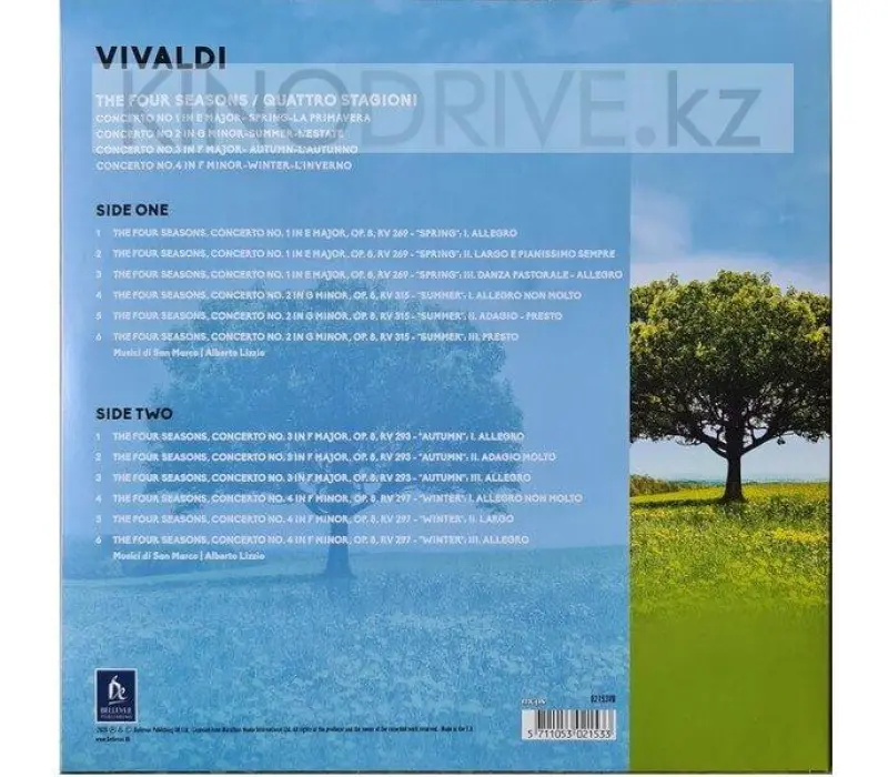 Виниловая пластинка MUSICI DI SAN MARCO-ALBERTO LIZZIO, VIVALDI-THE 4 SEASONS, Kinodrive.kz — фото 2