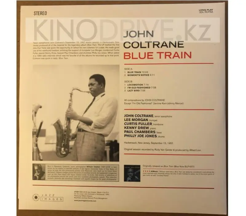 Виниловая пластинка John Coltrane – Blue Train: Jazz Images, Kinodrive.kz — фото 2