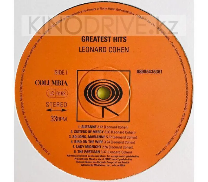 Виниловая пластинка COHEN LEONARD - Greatest Hits, Kinodrive.kz — фото 3