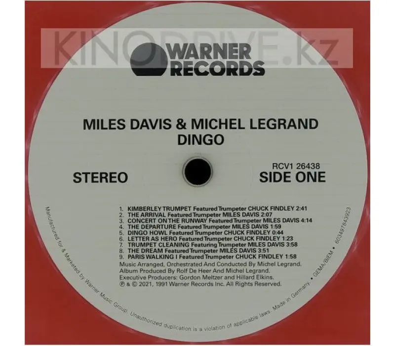 Виниловая пластинка DAVIS MILES and LEGRAND MICHEL - Dingo, Kinodrive.kz — фото 3