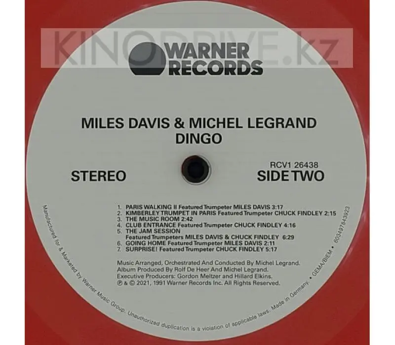 Виниловая пластинка DAVIS MILES and LEGRAND MICHEL - Dingo, Kinodrive.kz — фото 4