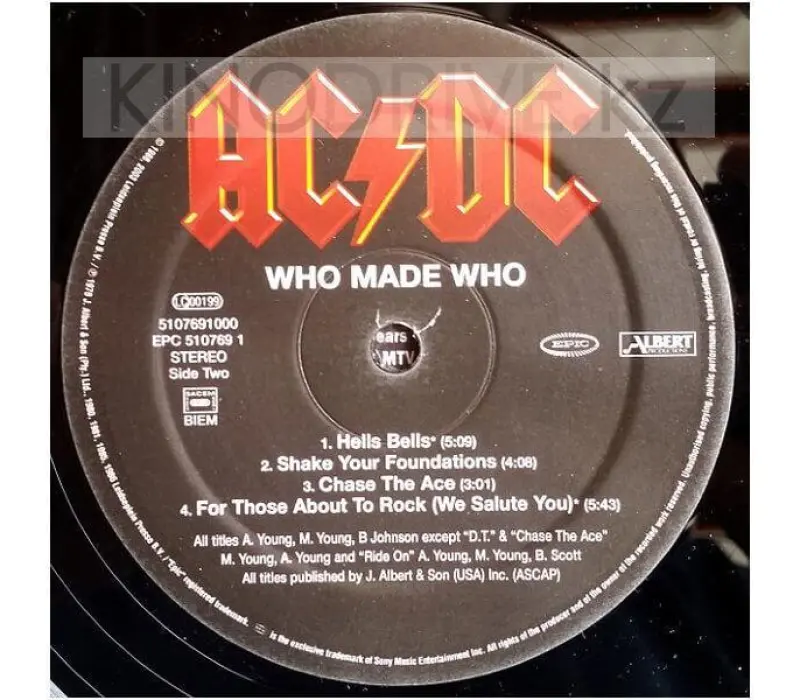 Виниловая пластинка AC/DC - Who Made Who, Kinodrive.kz — фото 2