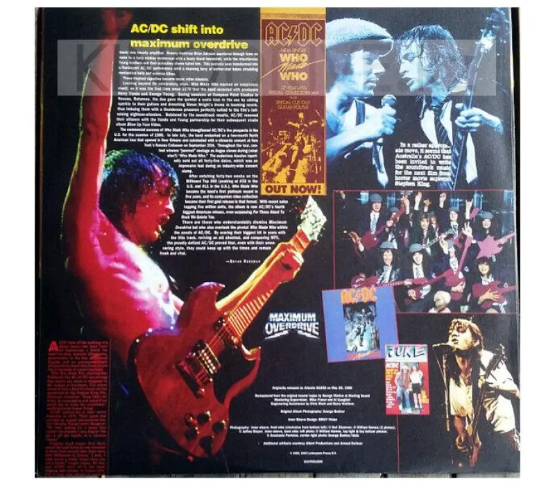 Виниловая пластинка AC/DC - Who Made Who, Kinodrive.kz — фото 6