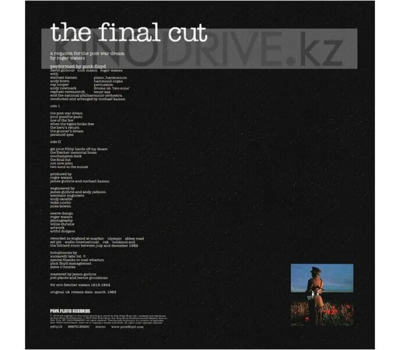 Виниловая пластинка Pink Floyd - Final Cut: Warner, Kinodrive.kz — фото 2