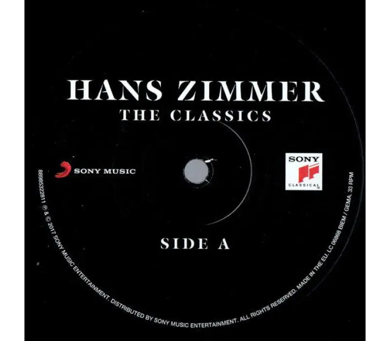 Виниловая пластинка Zimmer, Hans-Classics: Sony Classical, Kinodrive.kz — фото 5