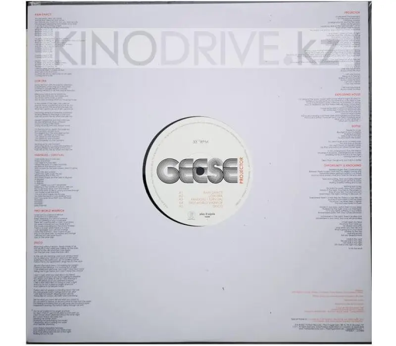 Виниловая пластинка GEESE - PROJECTOR Label: Partisan, Kinodrive.kz — фото 2