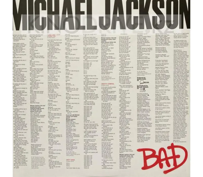Виниловая пластинка MICHAEL JACKSON – Bad, Kinodrive.kz — фото 5