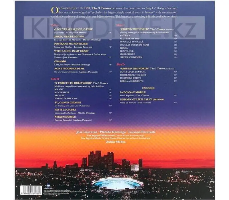 Виниловая пластинка Three Tenors - In Concert 1994: Warner, Kinodrive.kz — фото 2