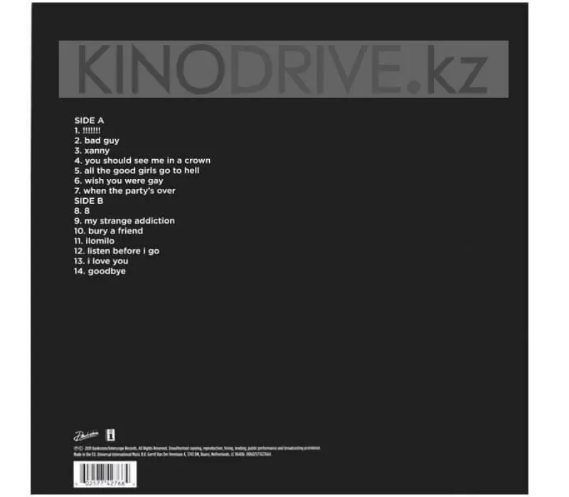 Виниловая пластинка Eilish, Billie - When We All Fall Asleep..: Universal, Kinodrive.kz — фото 2