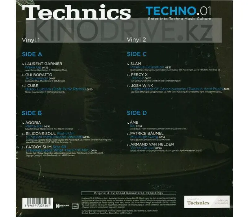 Виниловая пластинка V/A - Technics - Techno 01: Bang / Wagram, Kinodrive.kz — фото 2