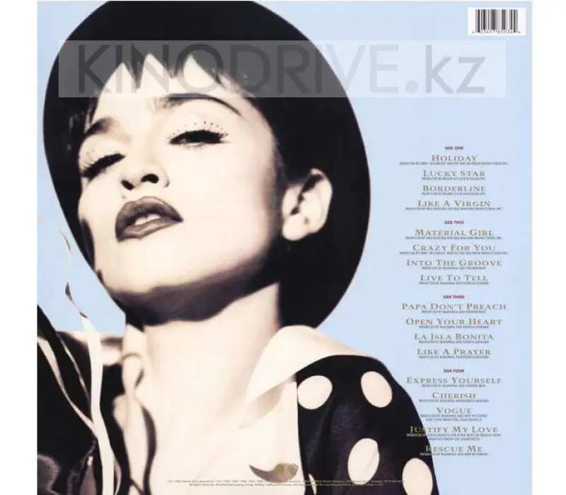 Виниловая пластинка Madonna – The Immaculate Collection: Warner, Kinodrive.kz — фото 2