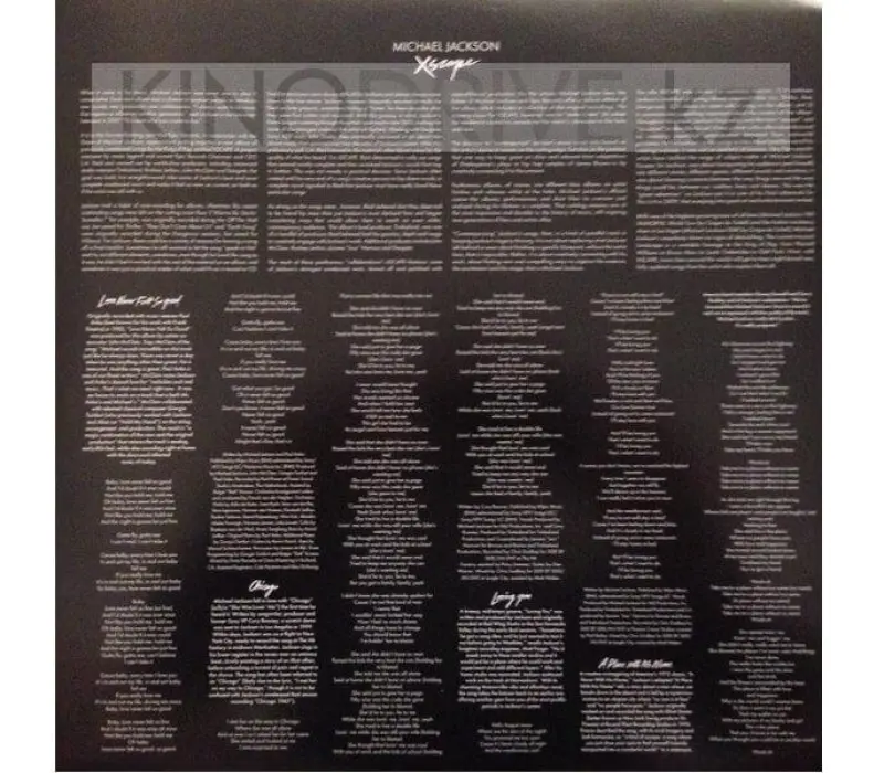 Виниловая пластинка Jackson, Michael - Xscape Gatefold: Sony Music, Kinodrive.kz — фото 2