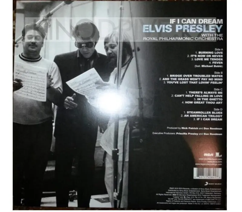 Виниловая пластинка Elvis Presley With The Royal Philharmonic Orchestra – If I Can Dream: Sony Music, Kinodrive.kz — фото 2