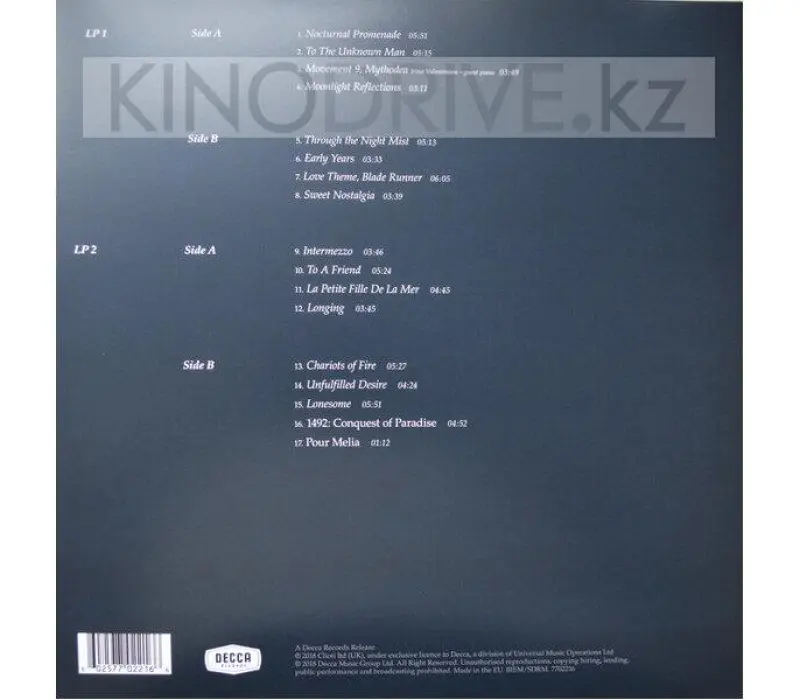 Виниловая пластинка VANGELIS – Nocturne, Kinodrive.kz — фото 2