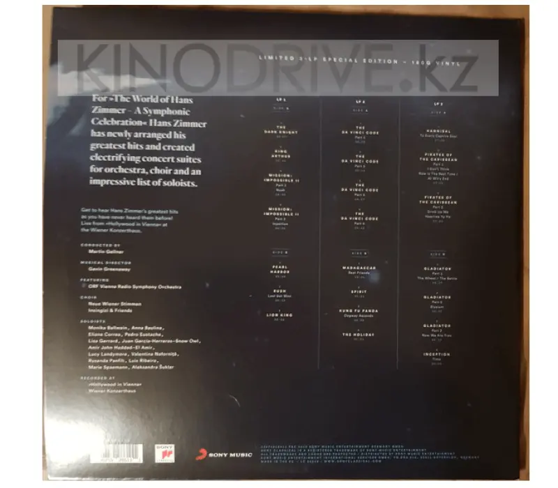 Виниловая пластинка Zimmer, Hans-World Of Hans.. -Live-: Sony Classical, Kinodrive.kz — фото 2