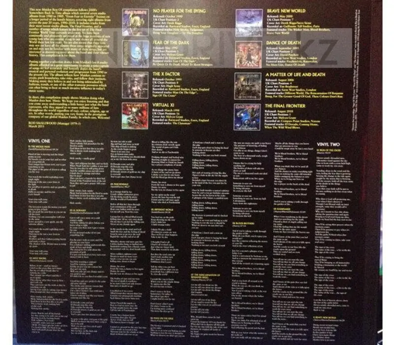 Виниловая пластинка IRON MAIDEN – From Fear To Eternity - The Best Of 1990-2010, Kinodrive.kz — фото 4