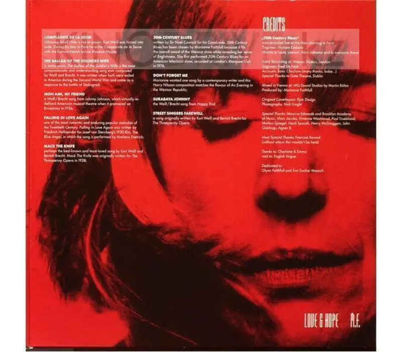 Виниловая пластинка MARIANNE FAITHFULL - 20th Century Blues, Kinodrive.kz — фото 2