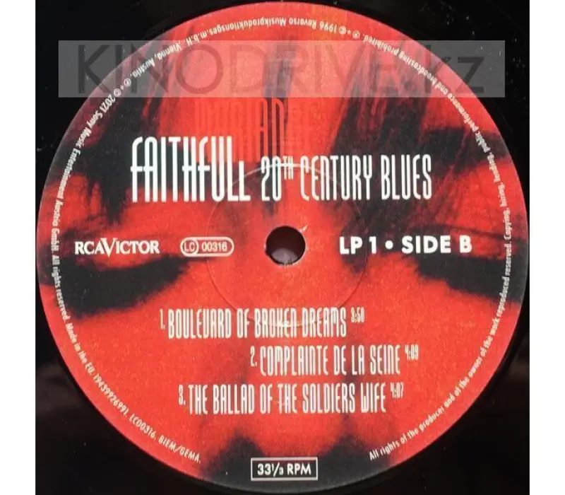 Виниловая пластинка MARIANNE FAITHFULL - 20th Century Blues, Kinodrive.kz — фото 5