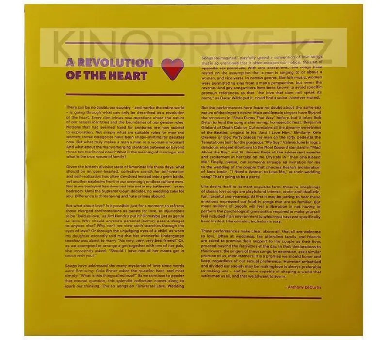 Виниловая пластинка VARIOUS ARTISTS – Universal Love: Wedding Songs Reimagined, Kinodrive.kz — фото 4