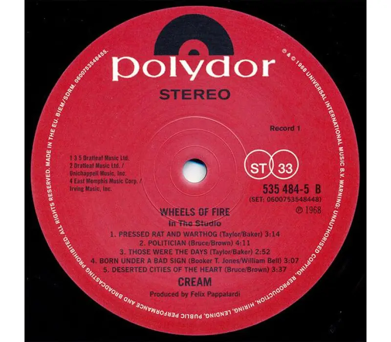 Виниловая пластинка Cream – Wheels Of Fire, Kinodrive.kz — фото 3