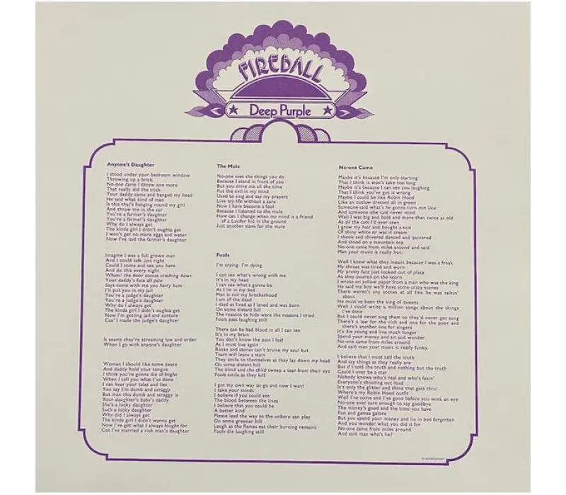 Виниловая пластинка Deep Purple – Fireball, Kinodrive.kz — фото 4
