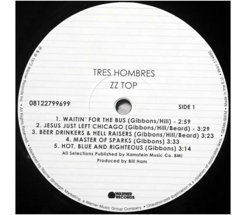 Виниловая пластинка ZZ Top – Tres Hombres, Kinodrive.kz — фото 3