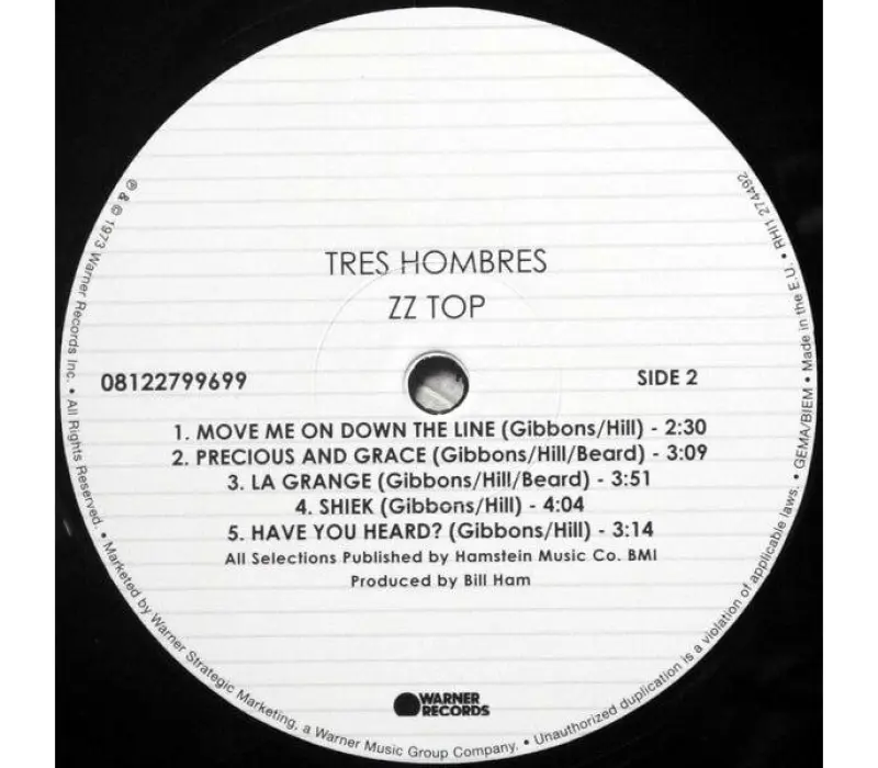 Виниловая пластинка ZZ Top – Tres Hombres, Kinodrive.kz — фото 4