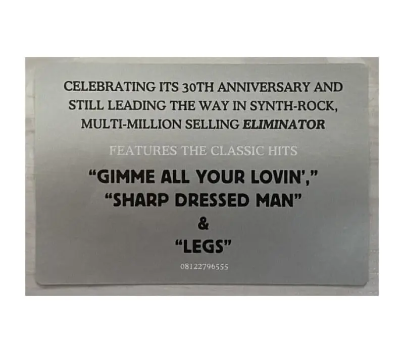 Виниловая пластинка ZZ Top – Eliminator, Kinodrive.kz — фото 6