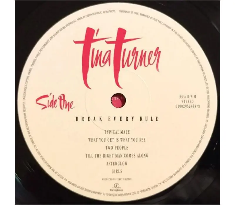 Виниловая пластинка Tina Turner – Break Every Rule, Kinodrive.kz — фото 4