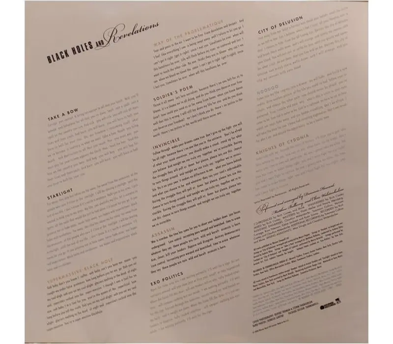 Виниловая пластинка Muse – Black Holes And Revelations, Kinodrive.kz — фото 6