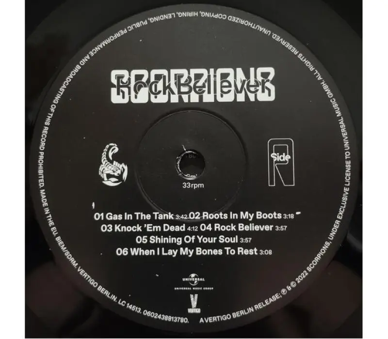 Виниловая пластинка Scorpions – Rock Believer, Kinodrive.kz — фото 3