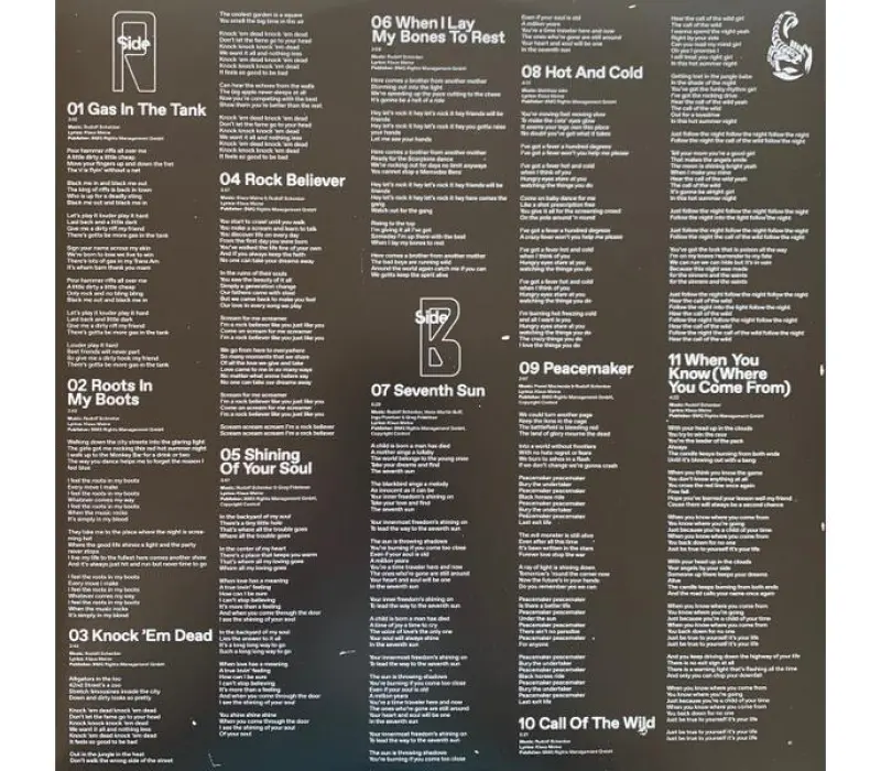 Виниловая пластинка Scorpions – Rock Believer, Kinodrive.kz — фото 6