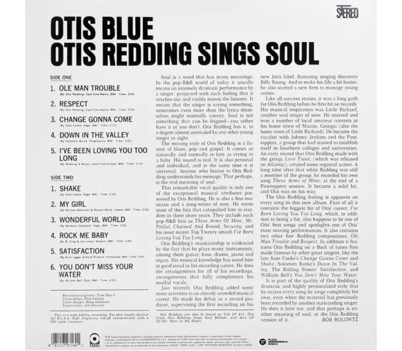 Виниловая пластинка Otis Redding – Otis Blue, Kinodrive.kz — фото 2