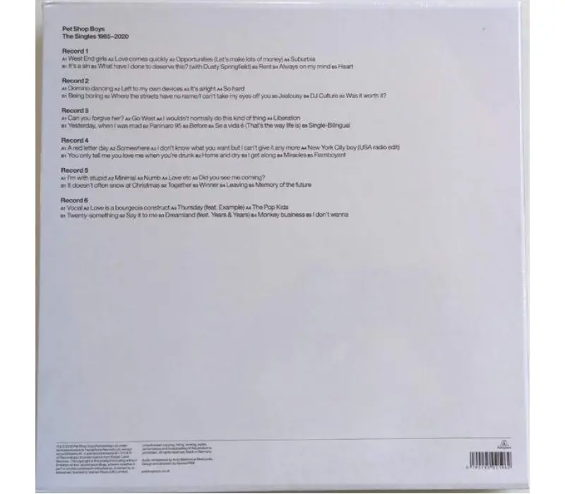 Виниловая пластинка Pet Shop Boys – Smash (The Singles 1985-2020), Kinodrive.kz — фото 3