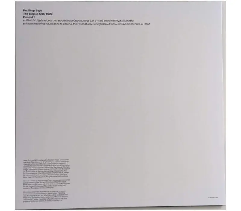 Виниловая пластинка Pet Shop Boys – Smash (The Singles 1985-2020), Kinodrive.kz — фото 4