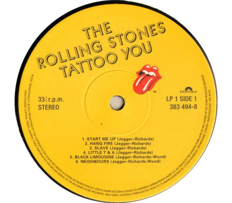 Виниловая пластинка The Rolling Stones – Tattoo You, Kinodrive.kz — фото 12