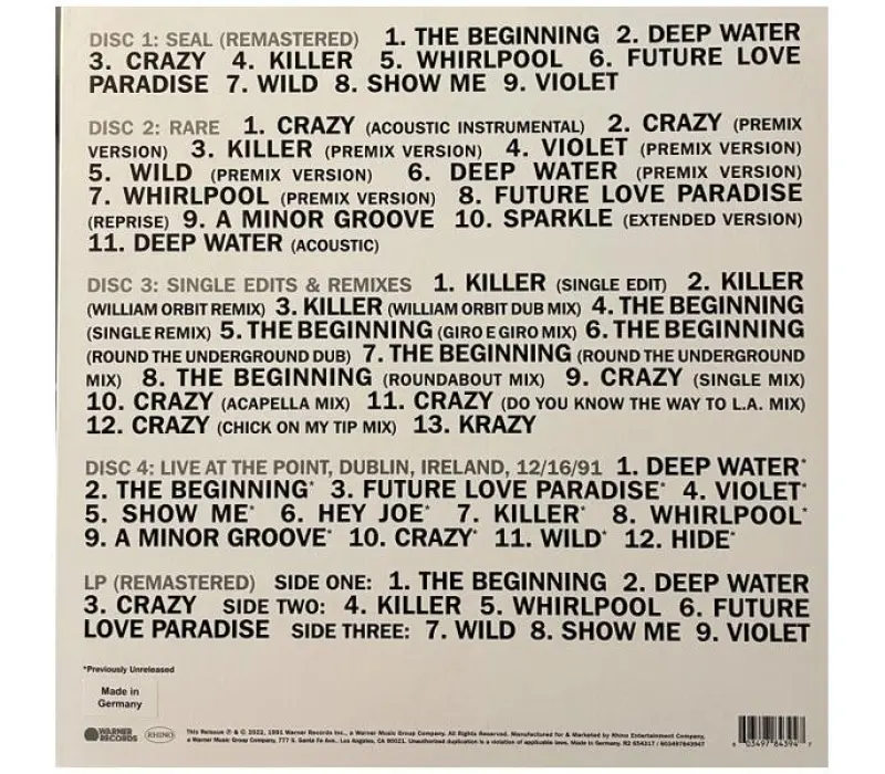 Виниловая пластинка Seal – Seal, Kinodrive.kz — фото 8